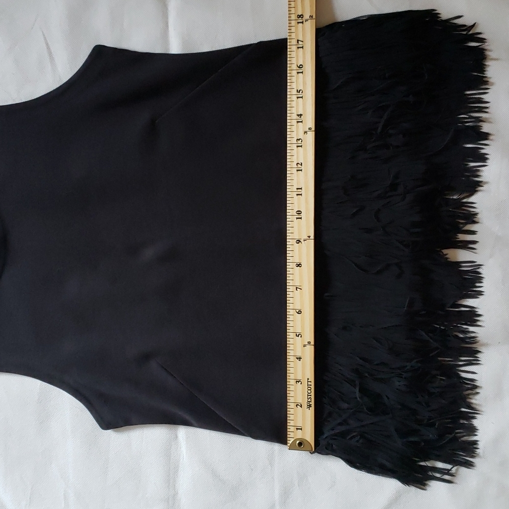 J. Crew Black Sleeveless Tiered Frindge Top Tank - Picture 14 of 16